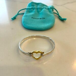 💯 Authentic Tiffany & Co bangle silver and 18 K Gold